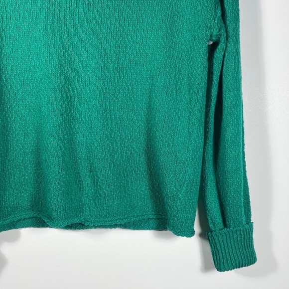 Nordstrom Abound Womens Knit Sweater Sz S Green Drop Shoulder Classic Cozy - Picture 2 of 11